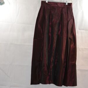 Bianca Nygard Burgandy Taffeda -Type Skirt SZ 10